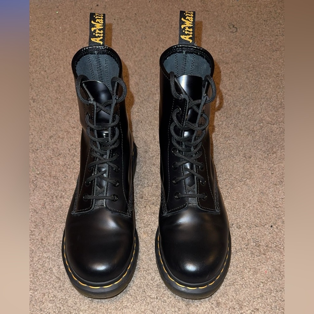 Dr. Martens Smooth Black Lace-Up Boots